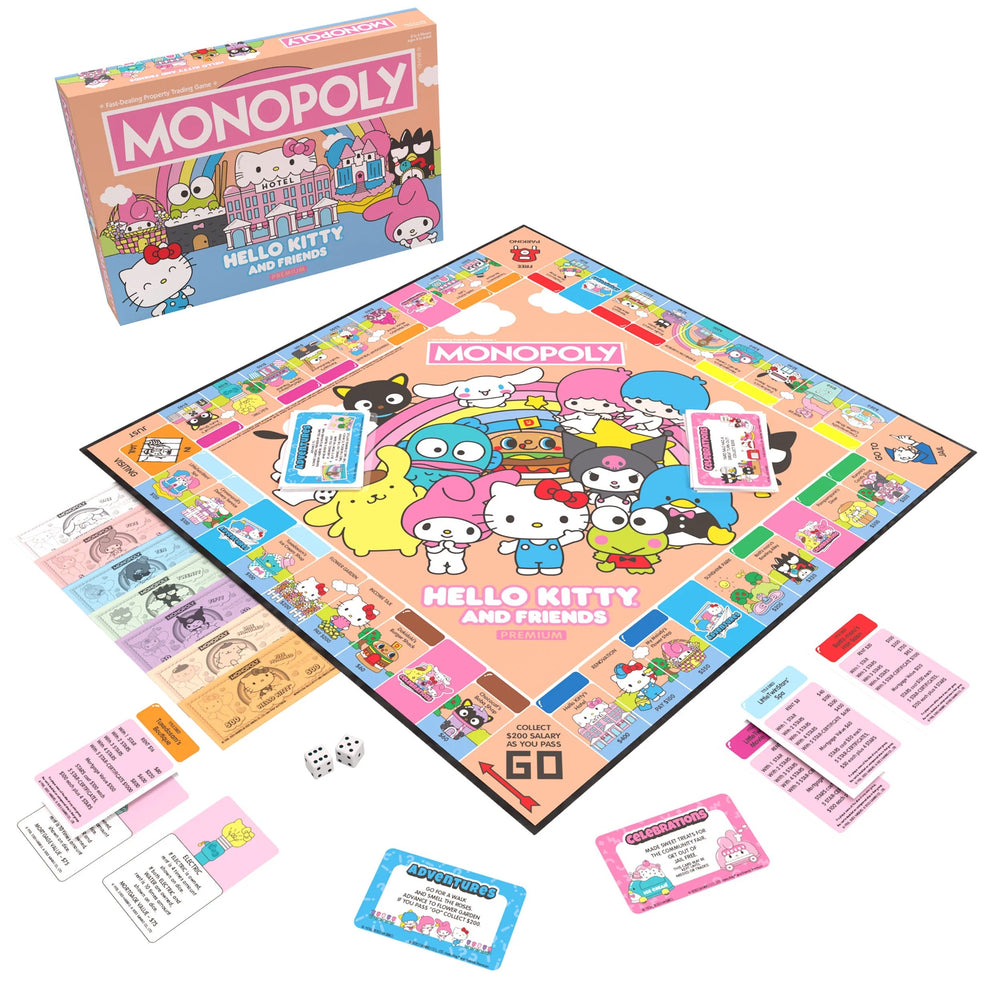 Hello Kitty & Friends Monopoly Board Game (Rose Gold Premium Edition) Toys&Games USAopoly Inc   