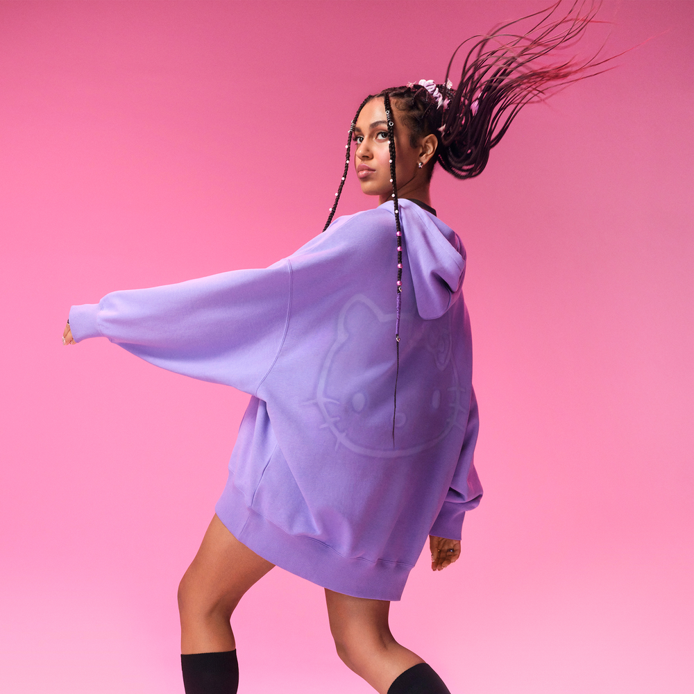 Hello Kitty x PUMA Graphic Oversized Hoodie (Lavender Alert) Apparel PUMA