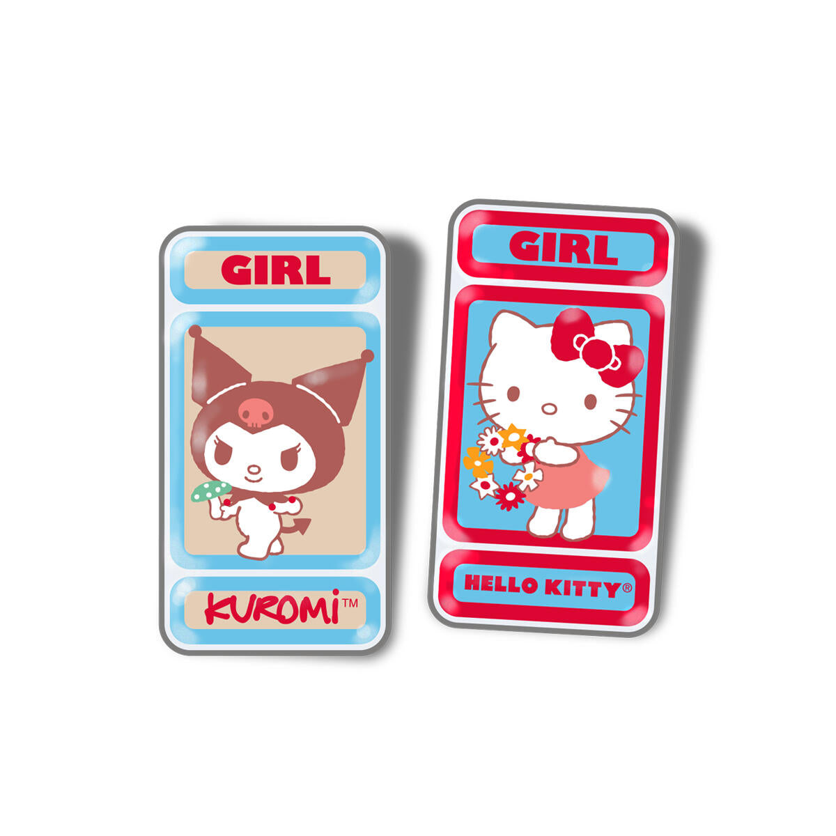 Hello Kitty and Kuromi x GIRL Pin Set (Woodland Wonder) Accessory Girl Skateboards   