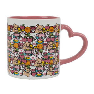 Hello Kitty 16oz Heart Handle Ceramic Mug Home Goods BIOWORLD   