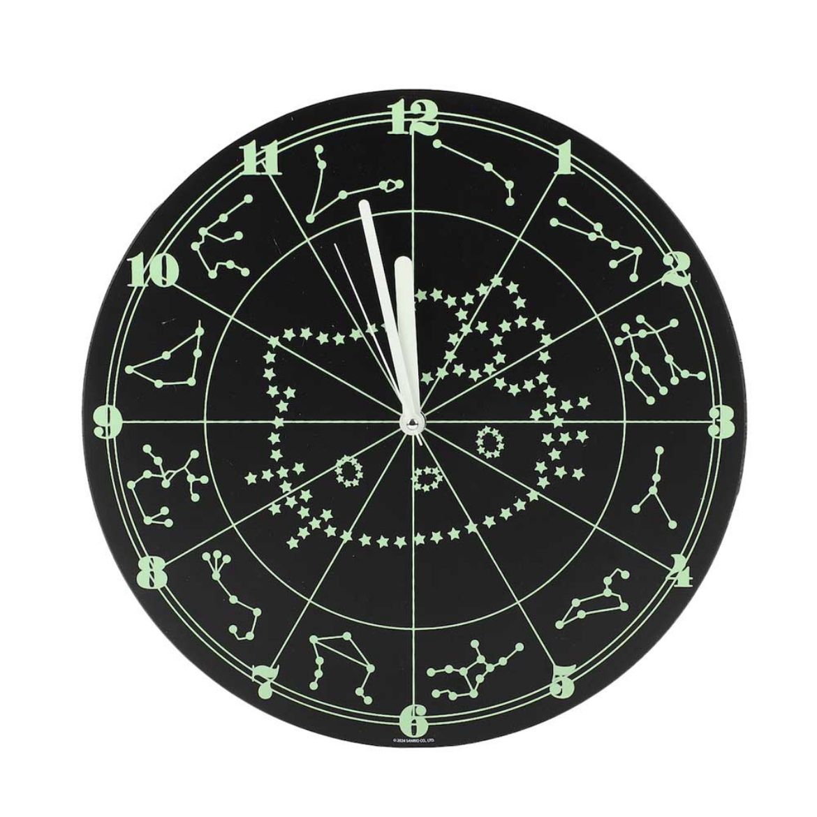 hello kitty astrology backpack Zodiac Stars Glow in the Dark Wall Clock Tsunami Airwave Series Surf gadget/pencil case Color:Silver/Gold - #20300 RODLENGTH_11'