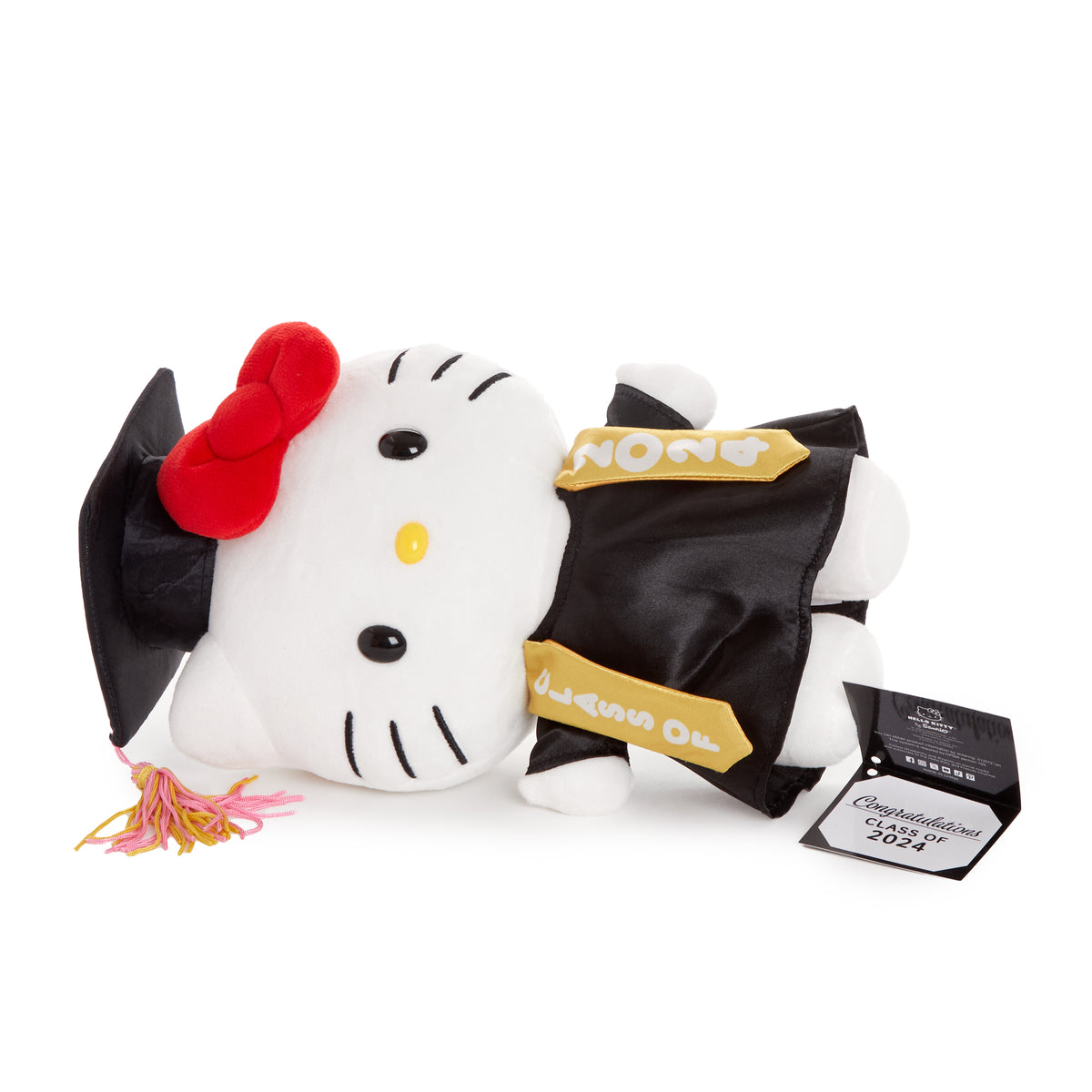 Hello Kitty 9&quot; Cap and Gown Graduation Plush (Gold) Plush HUNET GLOBAL CREATIONS INC   