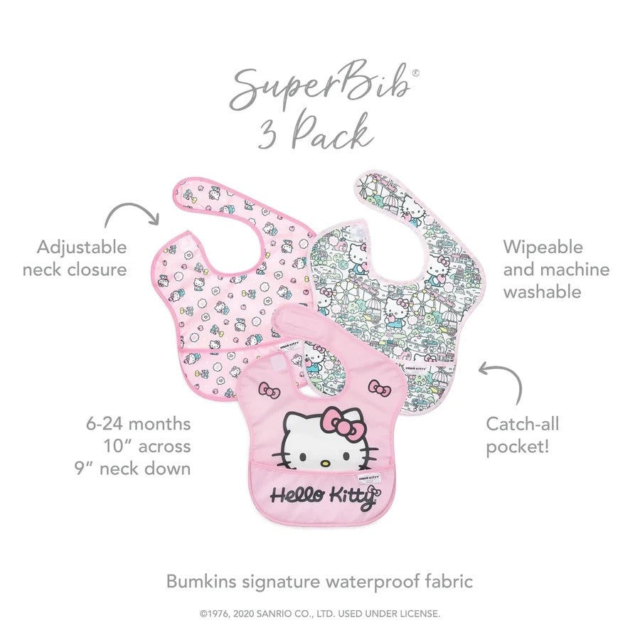 Hello Kitty x Bumkins SuperBib 3-Piece Set Kids BUMKINS   