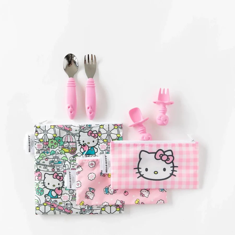 Hello Kitty x Bumkins Reusable 3-Piece Snack Bag Set Kids BUMKINS   