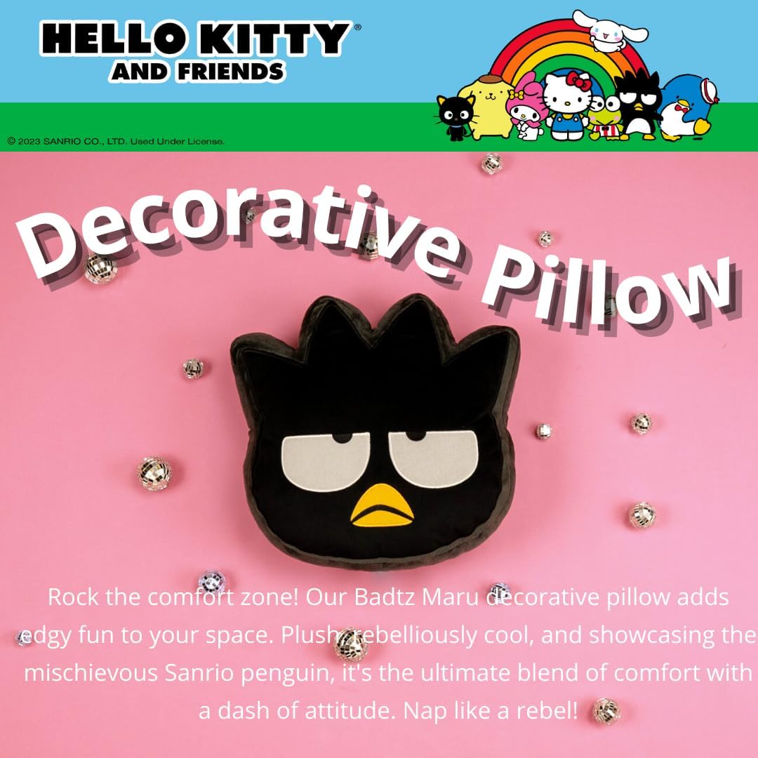 Badtz-maru Plush Throw Pillow Home Goods Franco Manufacturing Co Inc