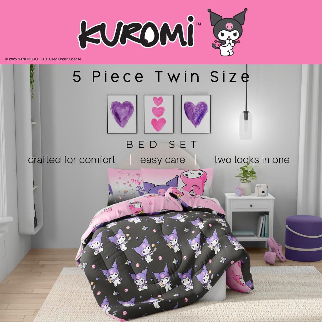 My Melody & Kuromi Besties Bedding Set Home Goods Franco Manufacturing Co Inc