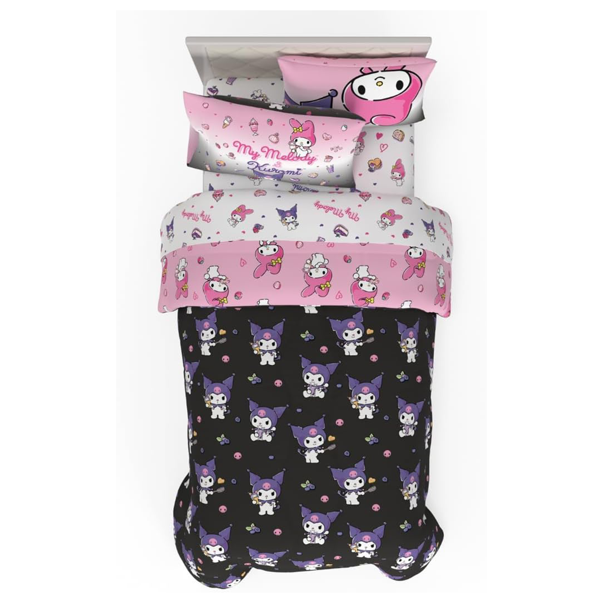 My Melody & Kuromi Besties Bedding Set Home Goods Franco Manufacturing Co Inc Multi TWIN
