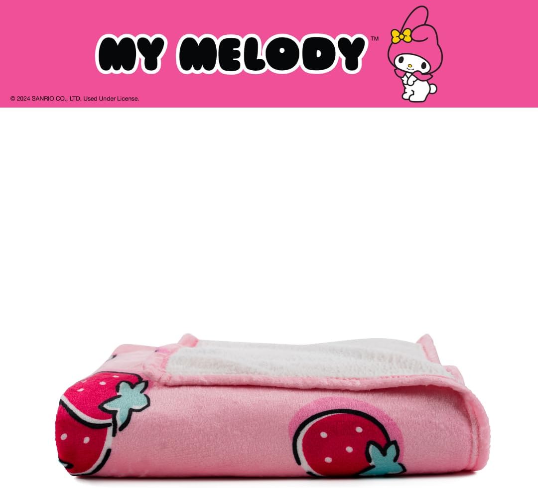My Melody Throw Blanket (Strawberry Fields) Home Goods Franco Manufacturing Co Inc