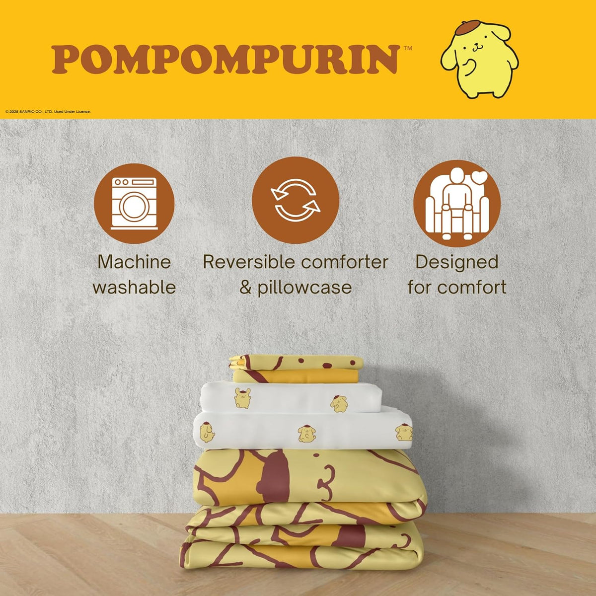 Pompompurin Happy Pudding Bedding Set Home Goods Franco Manufacturing Co Inc