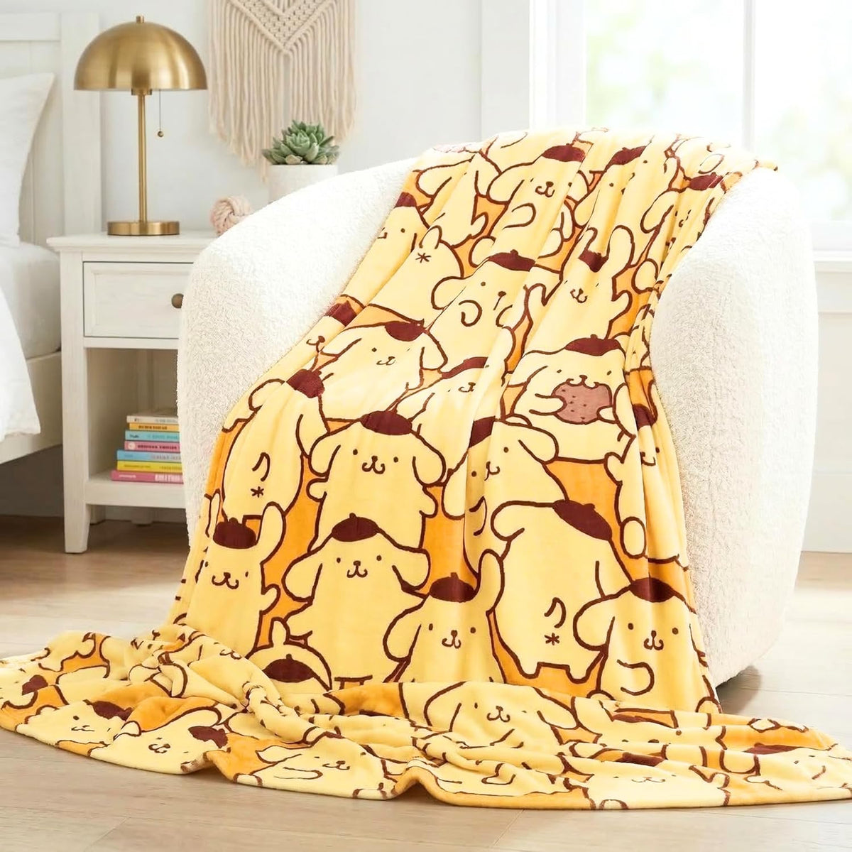 Pompompurin Throw Blanket (On Repeat) Home Goods Franco Manufacturing Co Inc