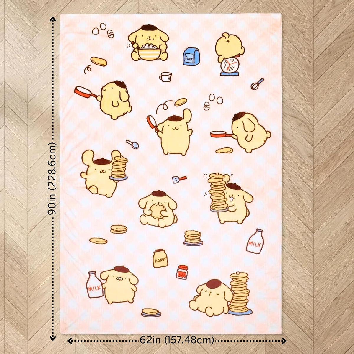 Pompompurin Throw Blanket (Pancakes) Home Goods Franco Manufacturing Co Inc