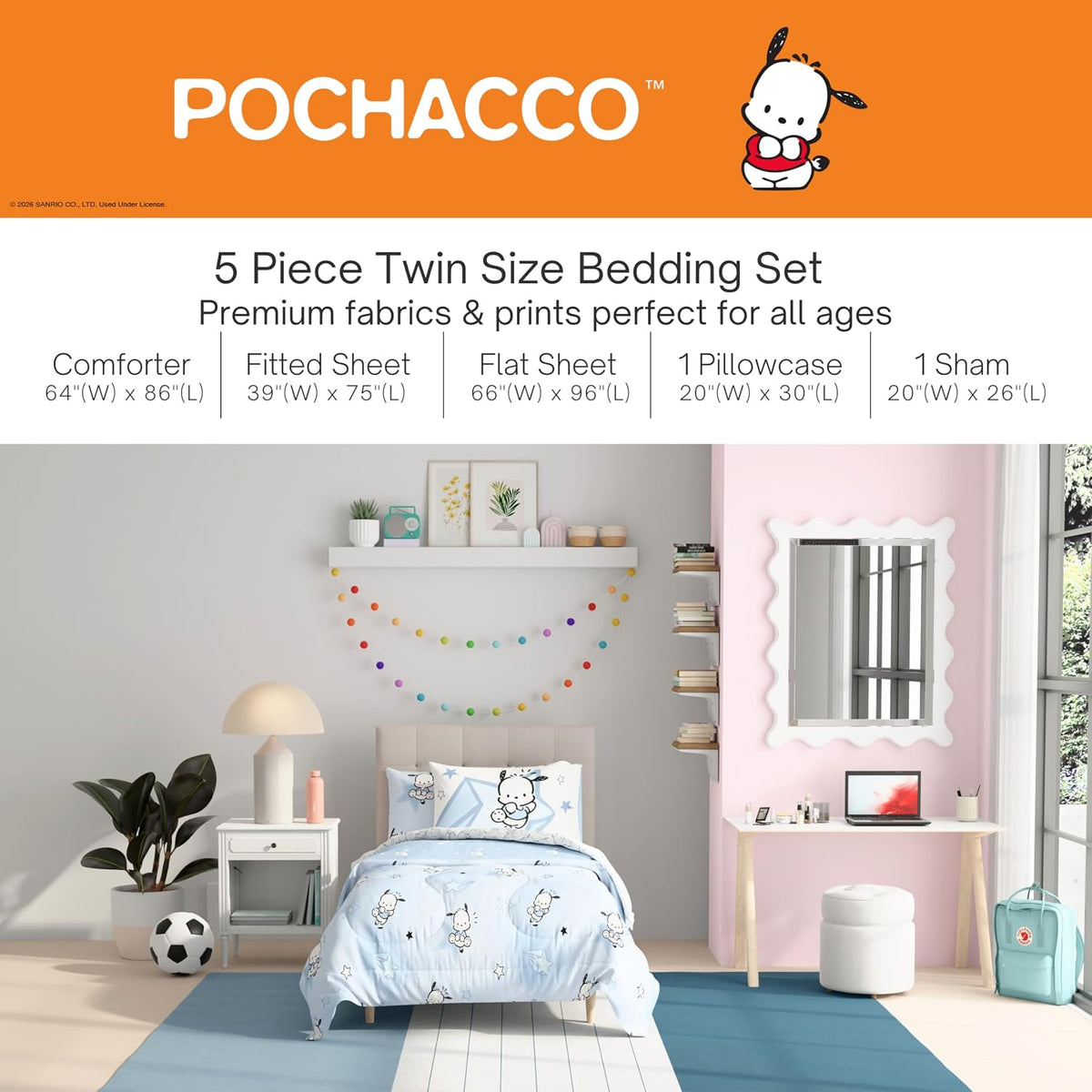 Pochacco Superstar Bedding Set Home Goods Franco Manufacturing Co Inc