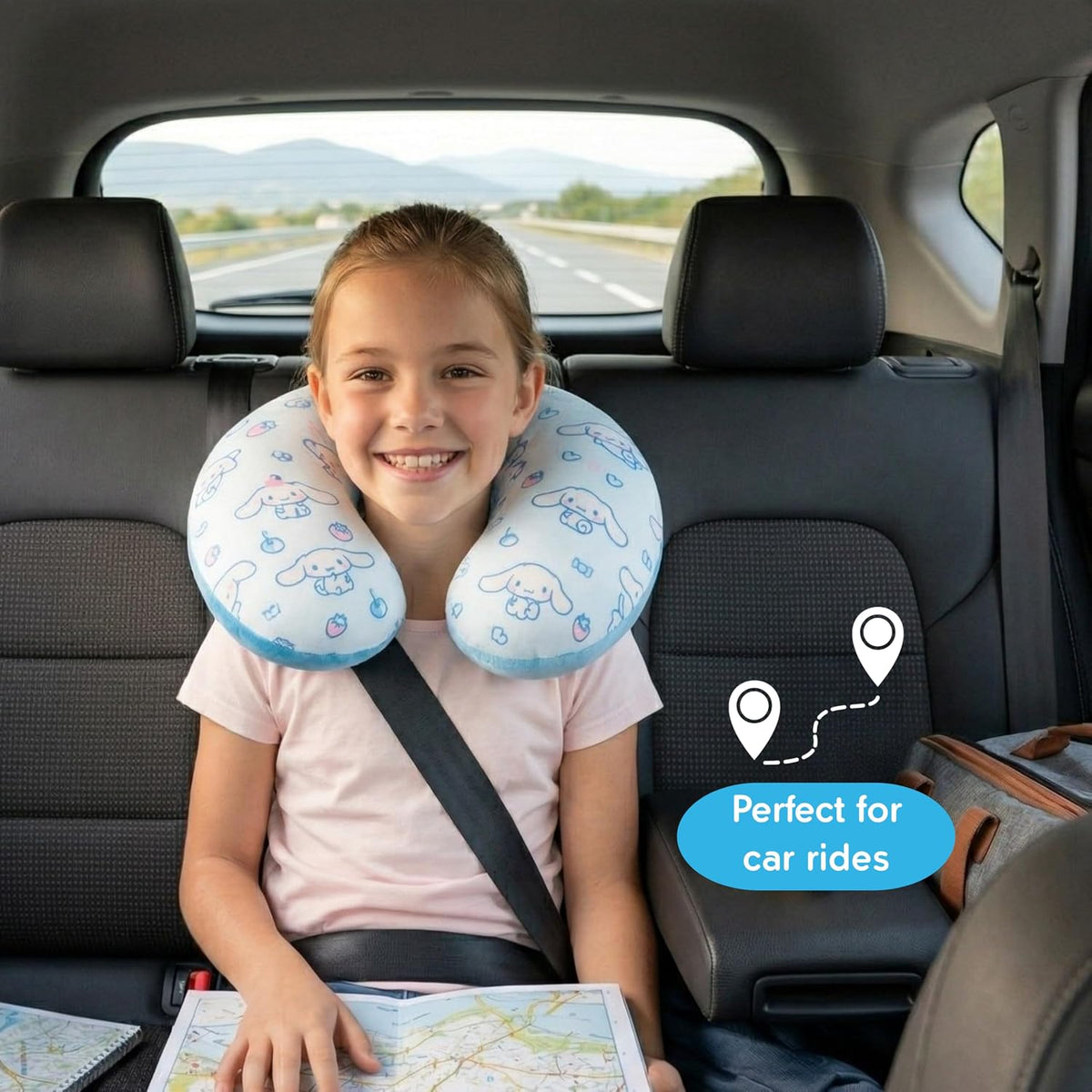 Cinnamoroll Travel Neck Pillow (Cloud Snuggles) Travel Franco Manufacturing Co Inc