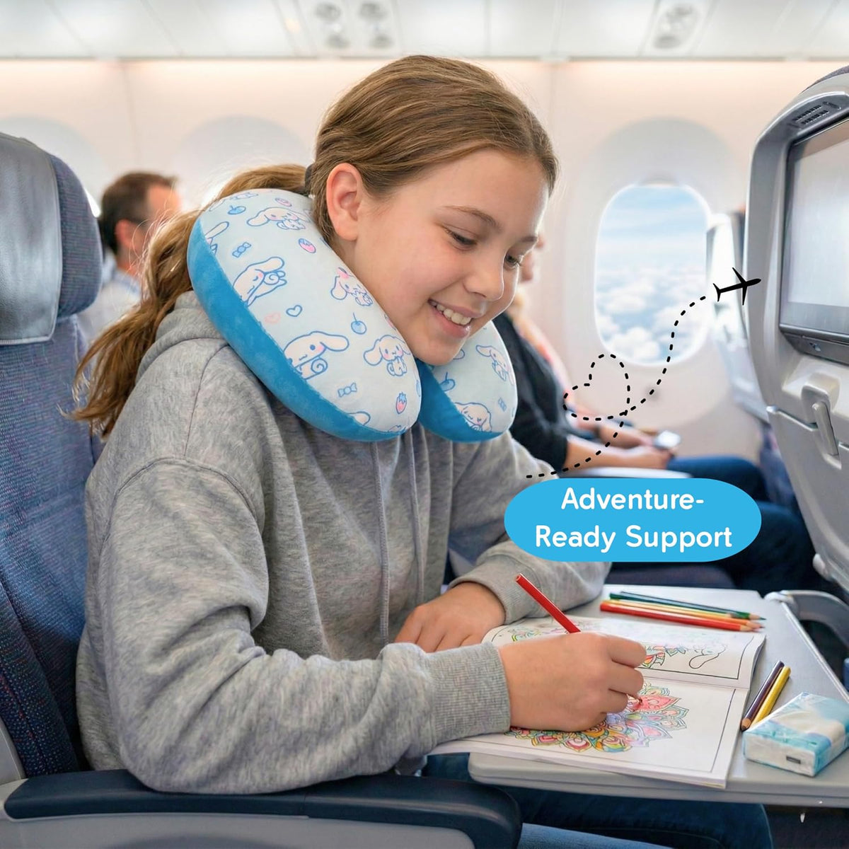Cinnamoroll Travel Neck Pillow (Cloud Snuggles) Travel Franco Manufacturing Co Inc