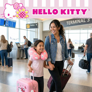 Hello Kitty Travel Neck Pillow (Bows & Hearts) Travel Franco Manufacturing Co Inc