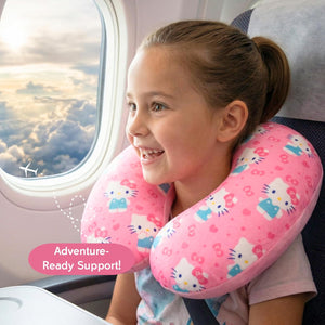 Hello Kitty Travel Neck Pillow (Bows & Hearts) Travel Franco Manufacturing Co Inc