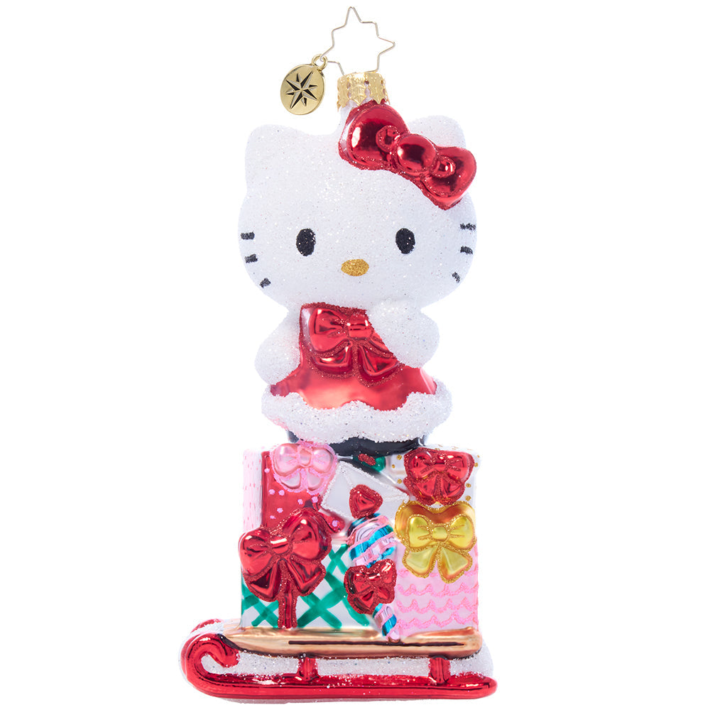 Hello Kitty x Christopher Radko Handmade Glass Ornament (Happy Holiday