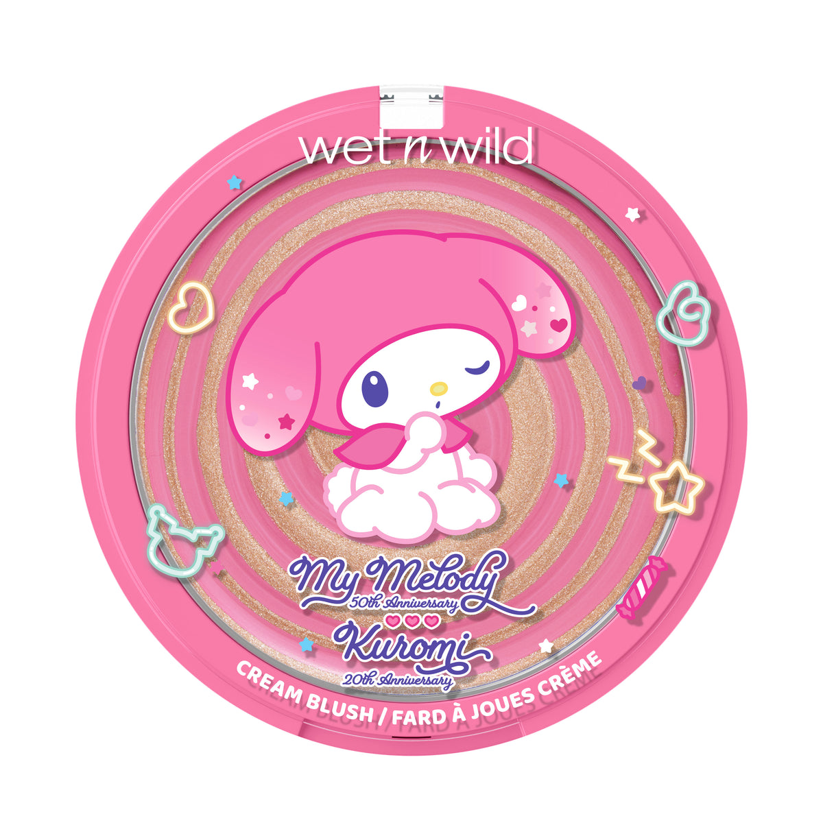 My Melody & Kuromi x Wet n Wild Swirl Cream Blush (My Melody) Beauty MARKWINS