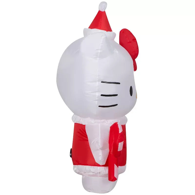 airblown inflatables christmas hello kitty with red dress sanrio Gemmy 4.5 ft Hello Kitty Christmas Inflatable
