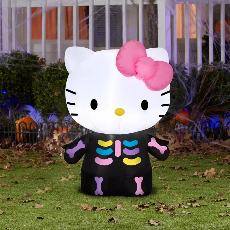 Hello Kitty 3ft Airblown Inflatable (Neon Skeleton) Home Goods Jmarcus