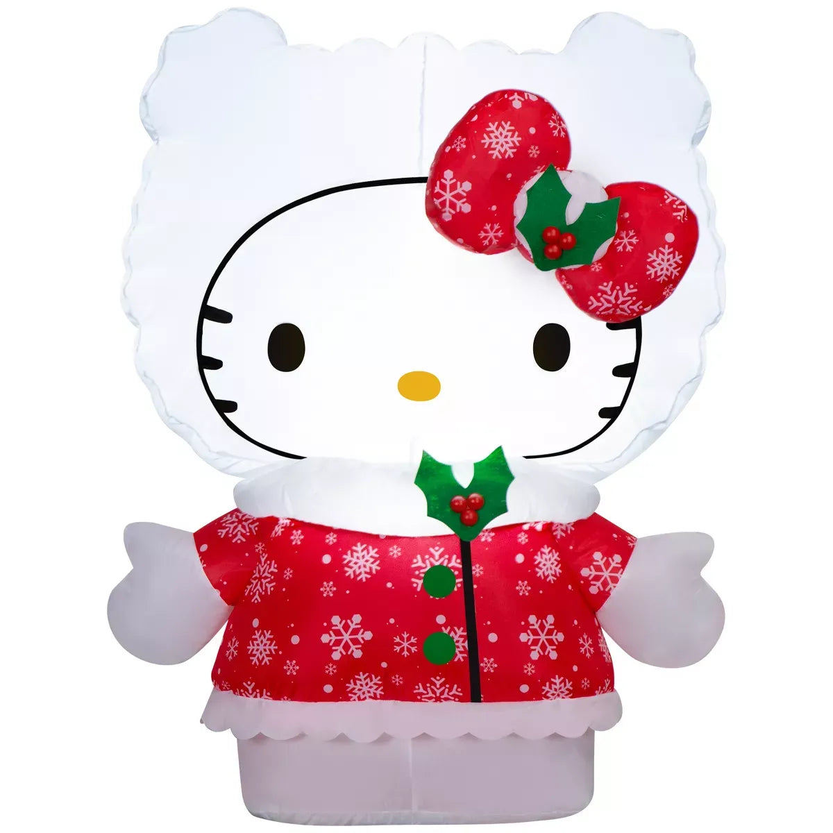 airblown inflatables christmas hello kitty with red dress sanrio Gemmy 4.5 ft Hello Kitty Christmas Inflatable