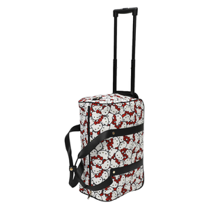 Hello Kitty All-Over Print Rolling Duffle Bag Travel BIOWORLD   