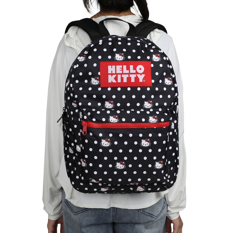 Hello Kitty Polka Dot Classic Backpack Bags BIOWORLD   