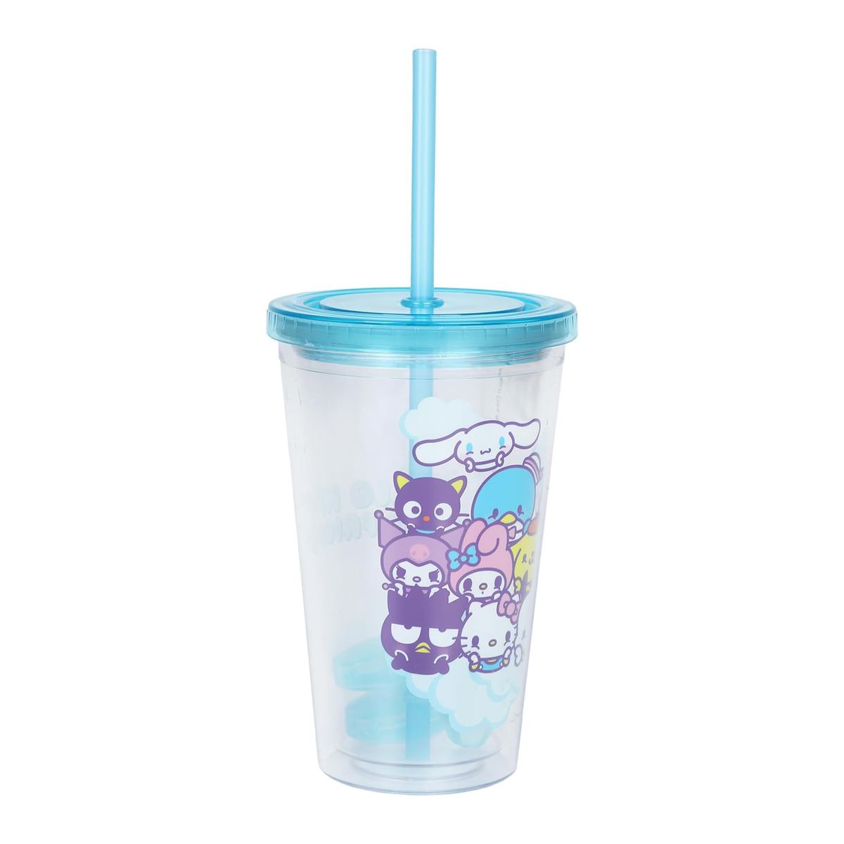 Bioworld Hello Kitty & Friends 16 oz. Acrylic Cup with Reusable Straw