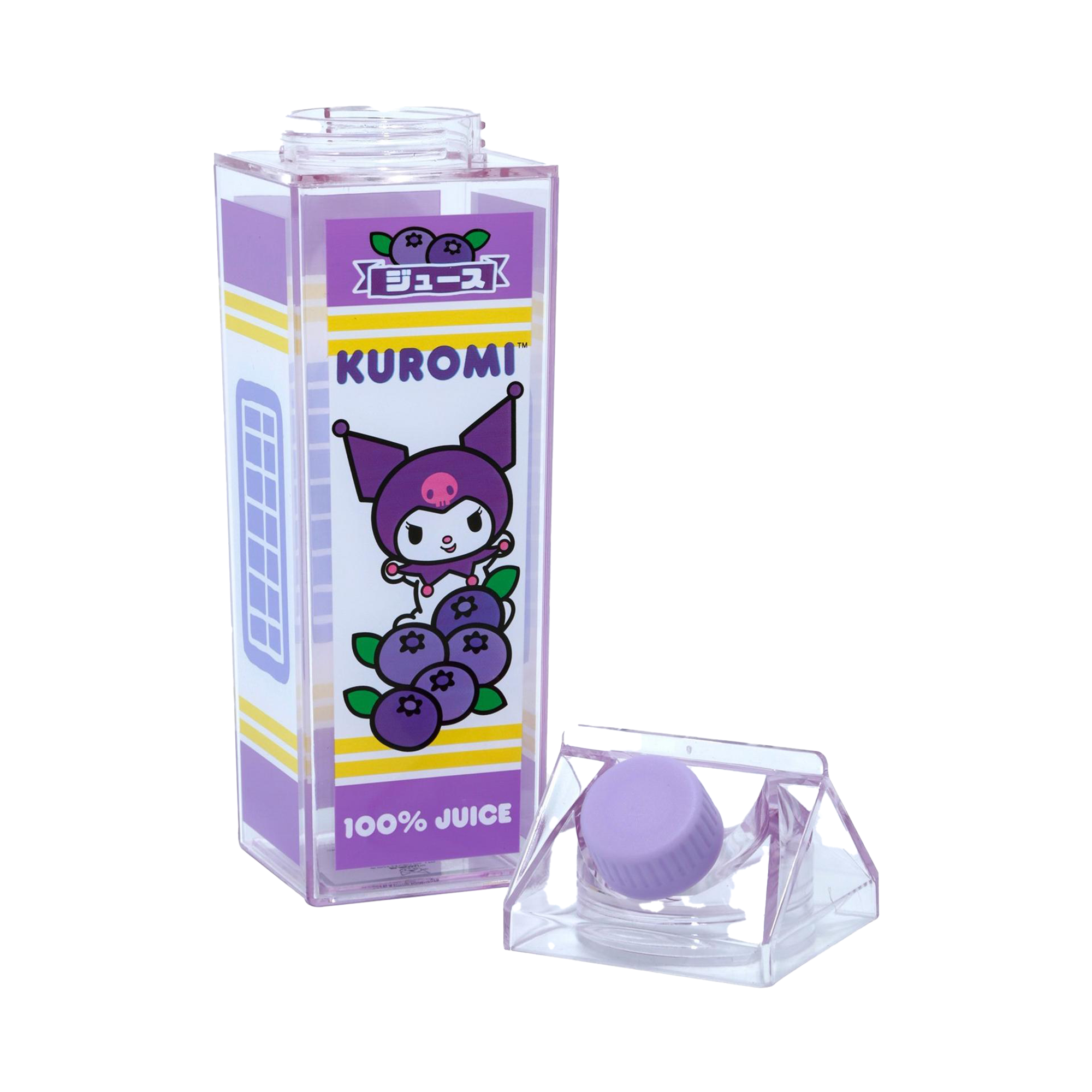 Kuromi Milk Carton Water Bottle (Blueberry) Home Goods BIOWORLD   