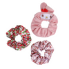 My Melody x Strawberry Shortcake 3-pc Scrunchie Set Accessory BIOWORLD