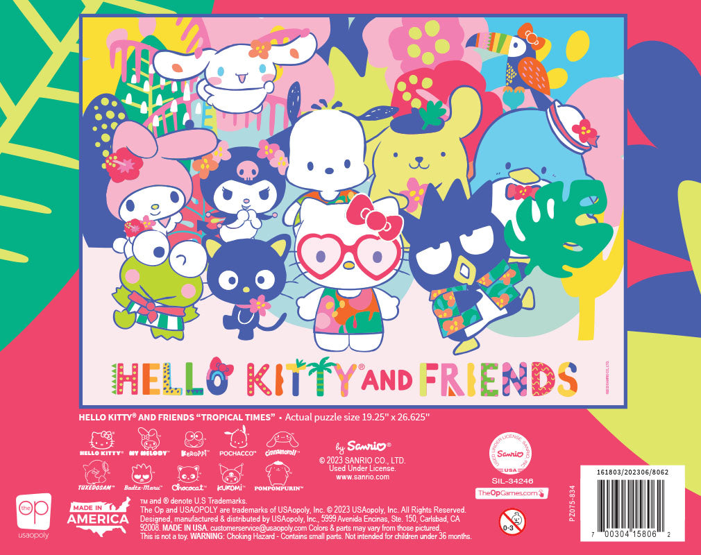 Hello Kitty and Friends Tropical Times 1000-pc Puzzle Toys&amp;Games USAopoly Inc   