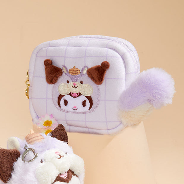 Kuromi Mini Zipper Pouch (Fluffy Squirrel Series) Bags Japan Original