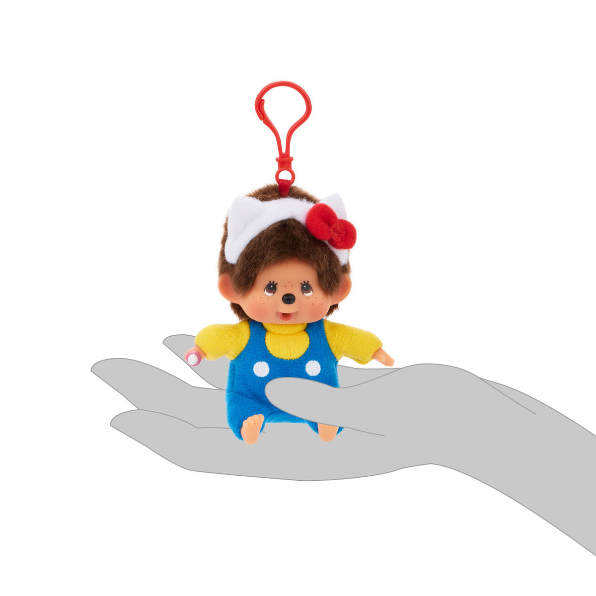 Hello Kitty x Monchhichi Plush Mascot Clip (Monchhichi) Plush Aliquantum International Inc