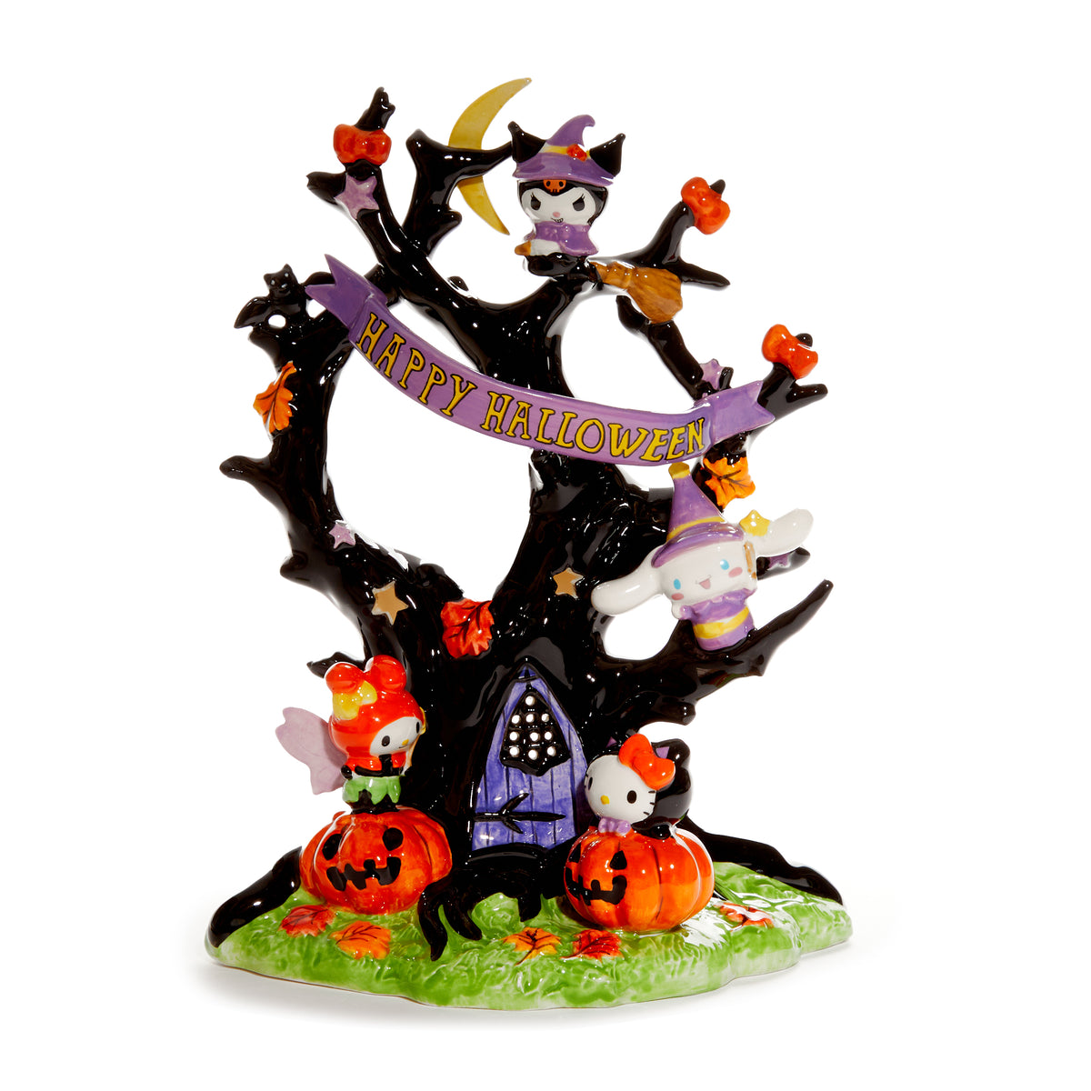 Hello Kitty and Friends Halloween Tree Ceramic Candle House Home Goods Blue Sky