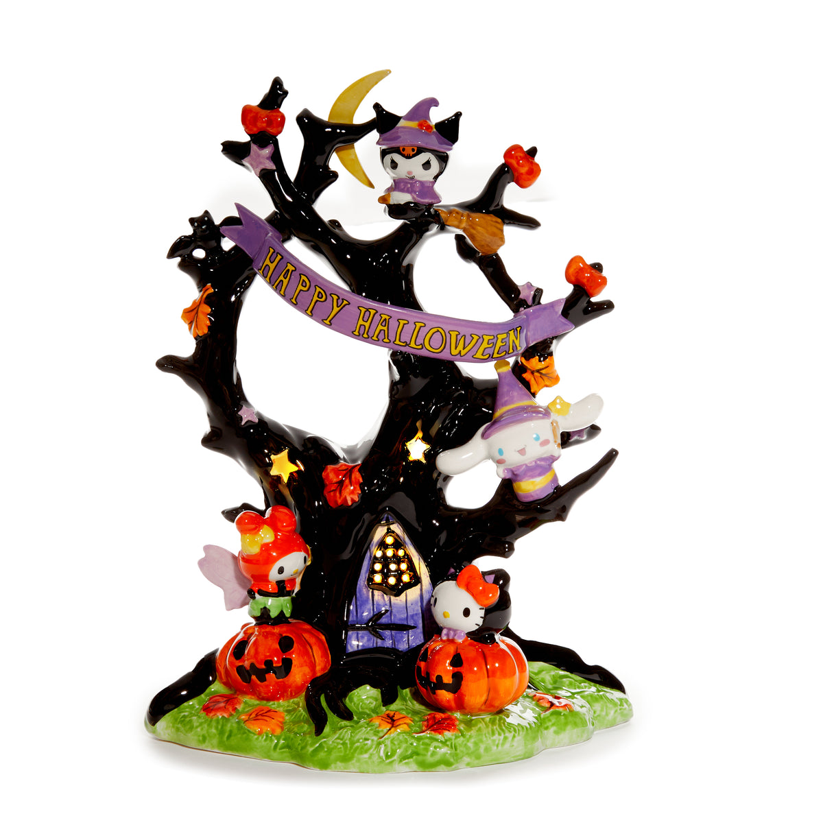 Hello Kitty and Friends Halloween Tree Ceramic Candle House Home Goods Blue Sky