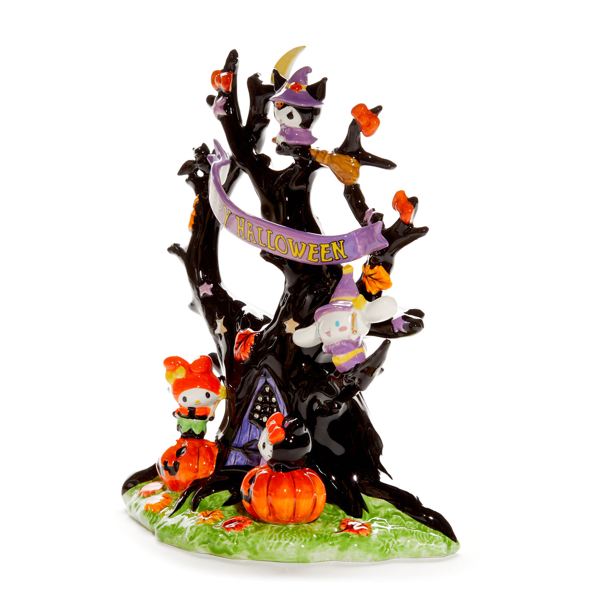 Hello Kitty and Friends Halloween Tree Ceramic Candle House Home Goods Blue Sky