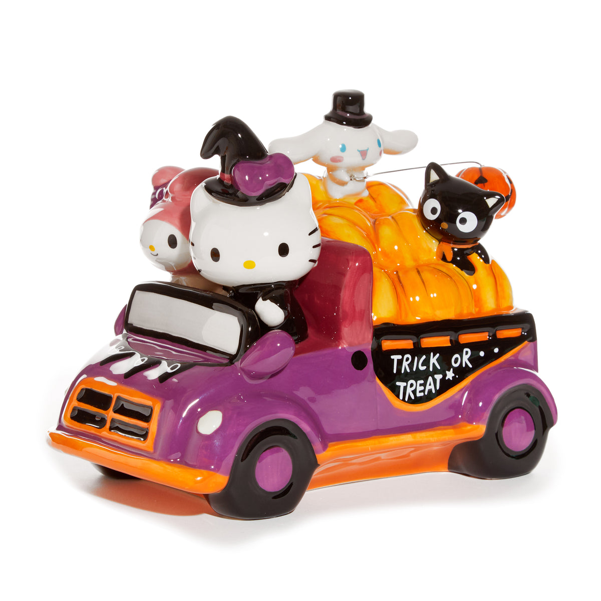 Hello Kitty and Friends Trick or Treat Truck Ceramic Figurine Home Goods Blue Sky