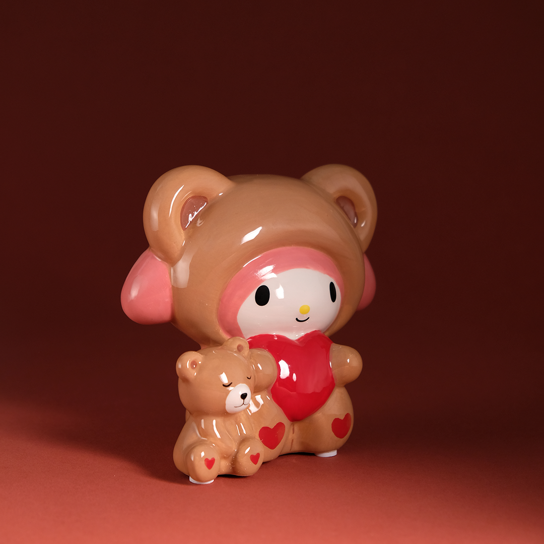 My Melody & Teddy Bear Love Ceramic Figurine Home Goods Blue Sky