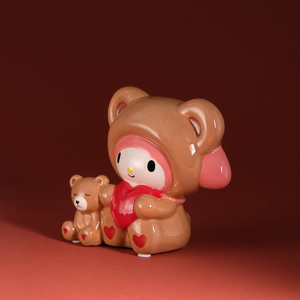 My Melody & Teddy Bear Love Ceramic Figurine Home Goods Blue Sky