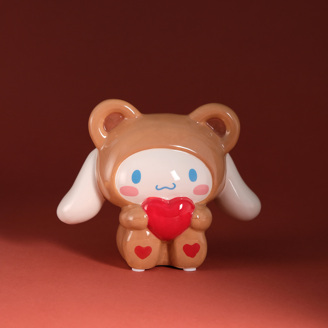 Cinnamoroll & Teddy Bear Love Ceramic Figurine Home Goods Blue Sky