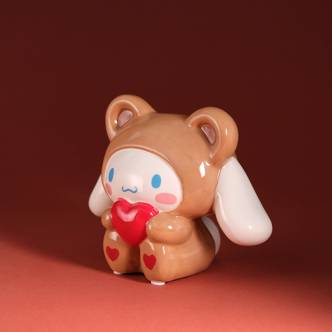 Cinnamoroll & Teddy Bear Love Ceramic Figurine Home Goods Blue Sky