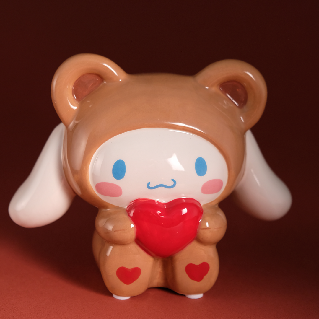 Cinnamoroll & Teddy Bear Love Ceramic Figurine Home Goods Blue Sky