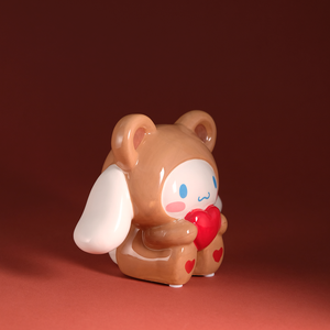 Cinnamoroll & Teddy Bear Love Ceramic Figurine Home Goods Blue Sky
