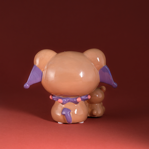 Kuromi & Teddy Bear Love Ceramic Figurine Home Goods Blue Sky