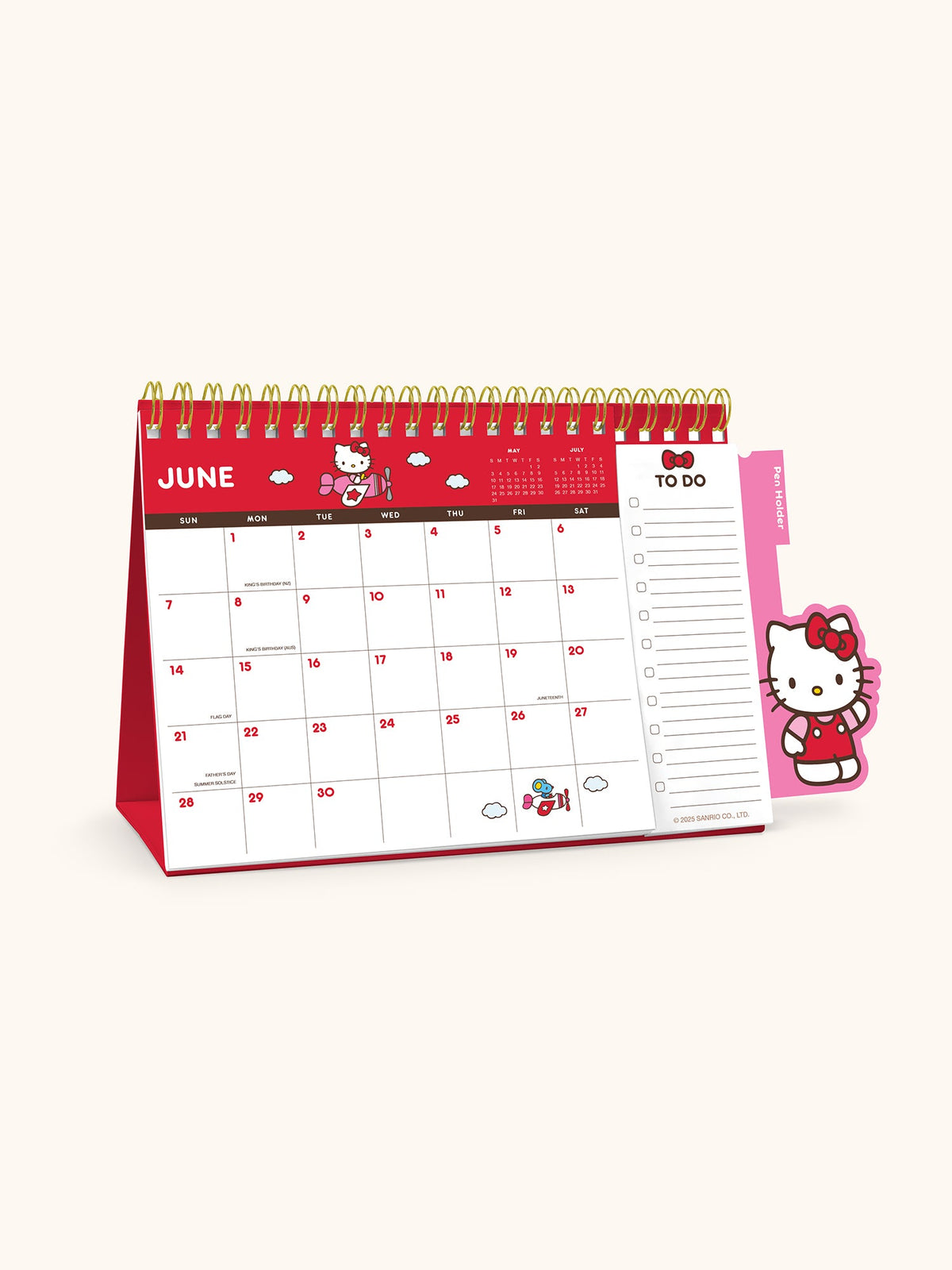 Hello Kitty x Studio Oh! 2026 Standing Desk Easel Calendar with Pen Holder