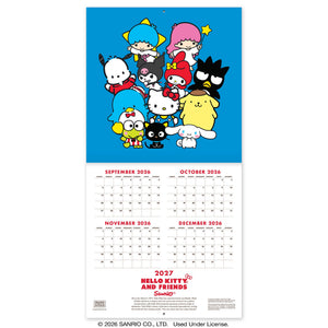 Hello Kitty and Friends 2027 Retro Wall Calendar