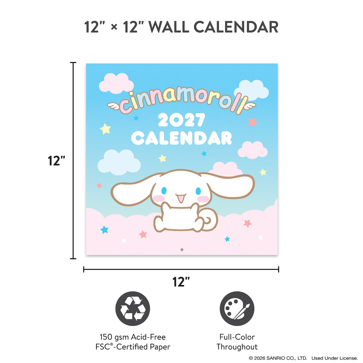 Cinnamoroll 2027 Classic Wall Calendar