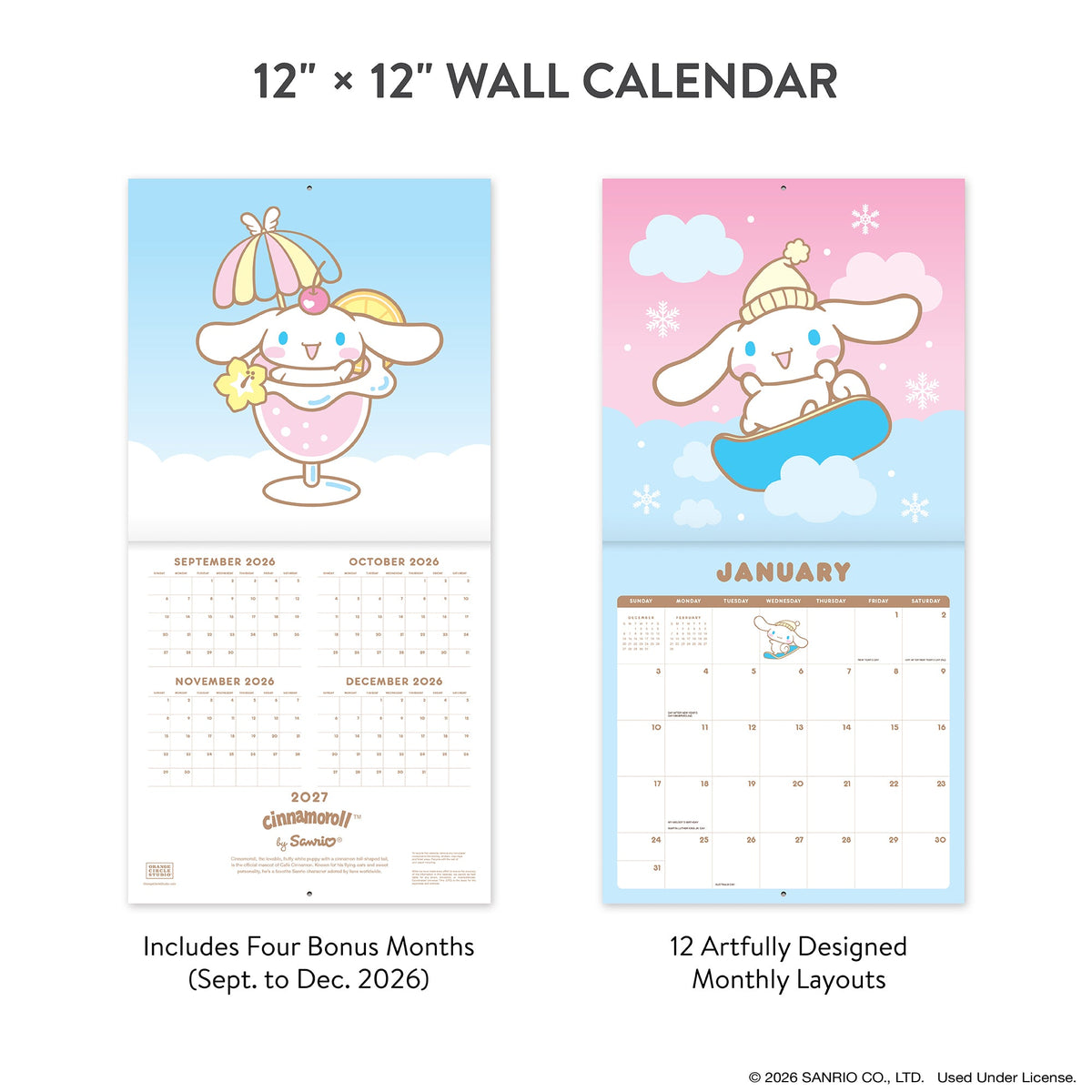 Cinnamoroll 2027 Classic Wall Calendar