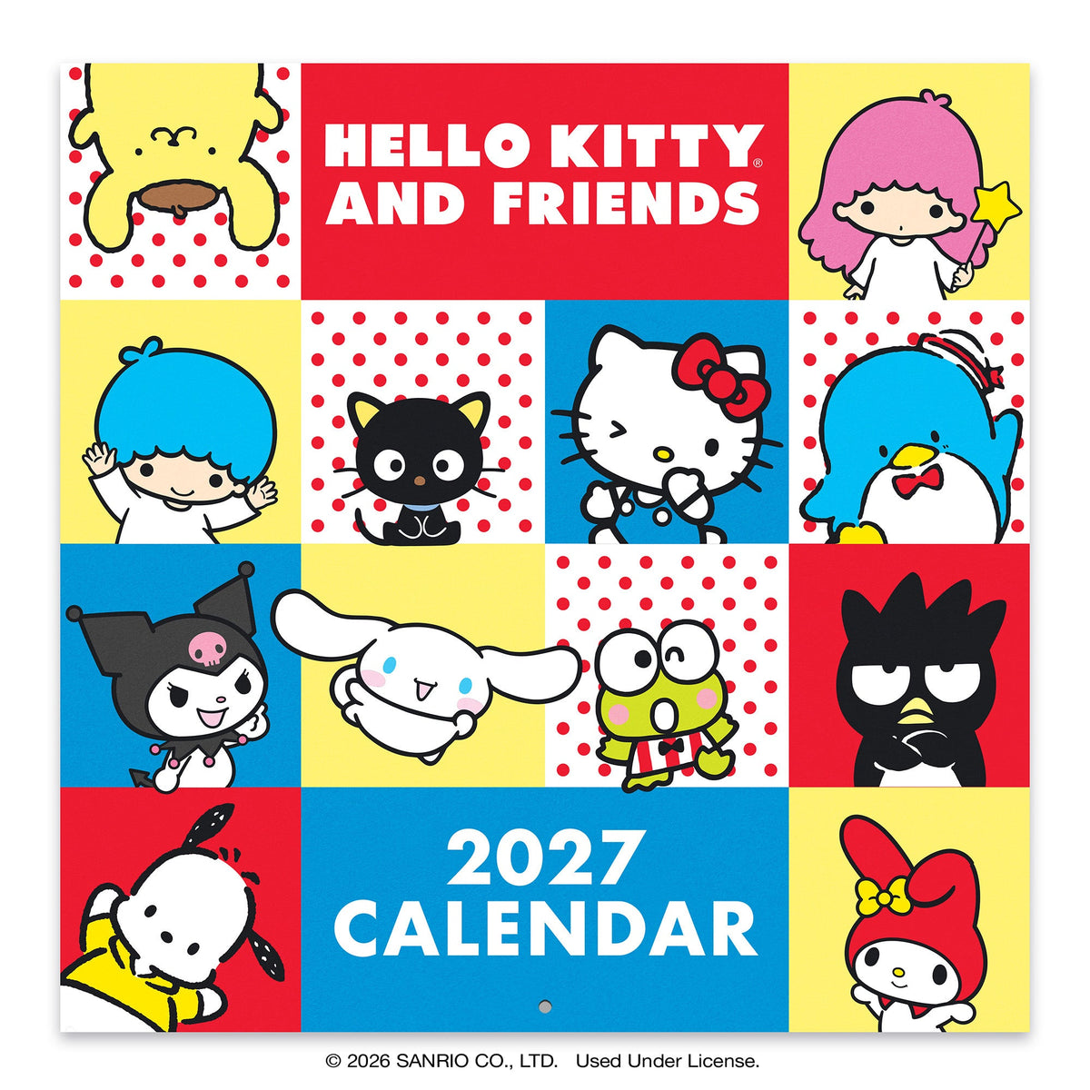 Hello Kitty and Friends 2027 Petite Retro Wall Calendar