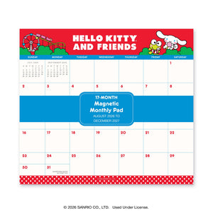 Hello Kitty and Friends 2027 Retro Magnetic Monthly Pad